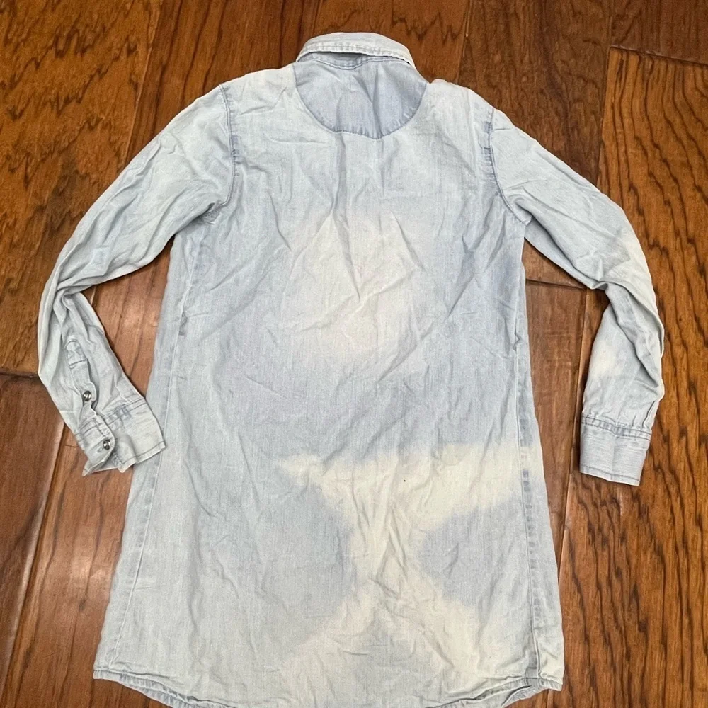 7 for all mankind  light wash denim ( not actually ) print dress